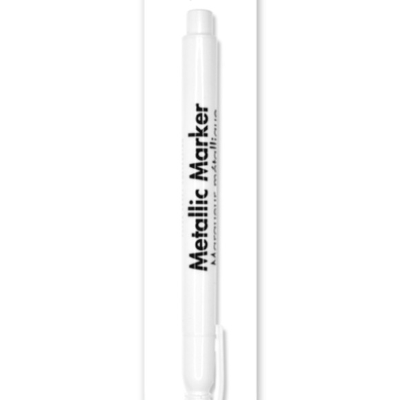 White Metallic Permanent Marker 1.2 mm, 0.05" Fine Point - Picture 3 of 7